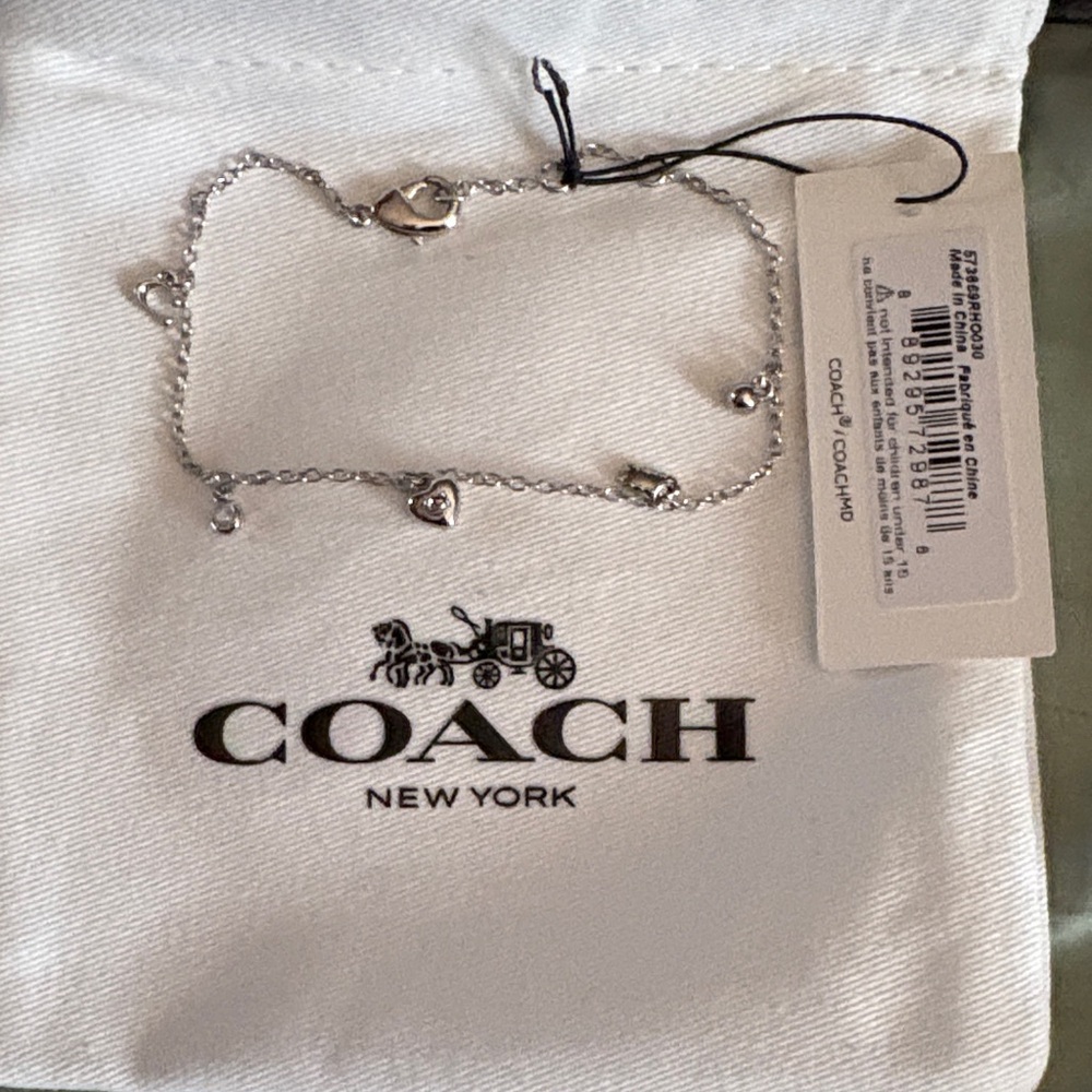 Coach Silver plated Charm Bracelet